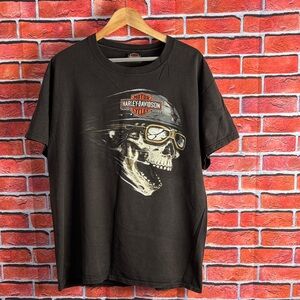 Harley Davidson Buffalo New York Screaming Skull with Helmet and Sunglasses 2015